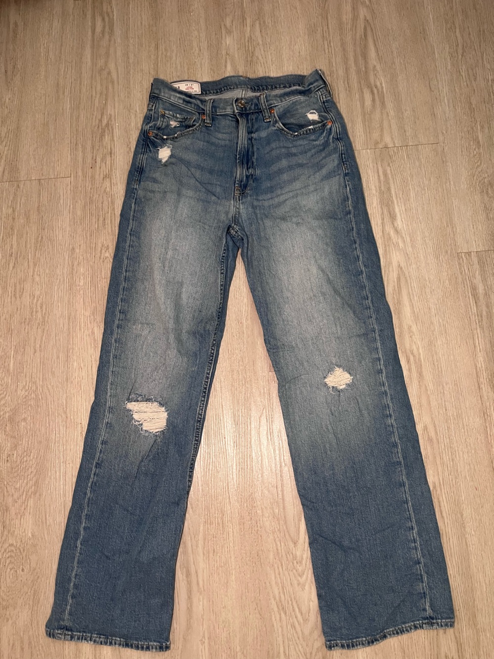 GAP Loose High Rise Distressed Blue Jeans 8R